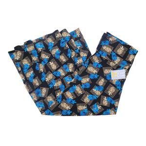 New LuLaRoe Maxi Skirt Size 3XL Black Blue Pineapple Print Waist Folds Down NWT